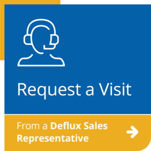 Button: request a visit from a Deflux sales representative